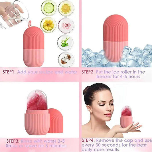 Ice Roller for Face and Eye (Pink), Ice Roller, Face Massager, Facial Roller, Ice Facial Roller, Ice Rooler