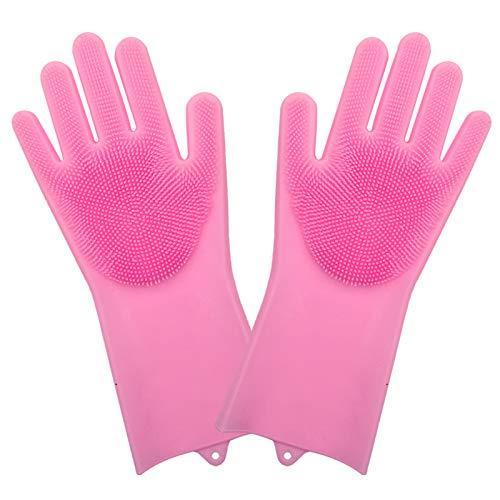 Silicon Hand Gloves for Kitchen Dishwashing and Pet Grooming