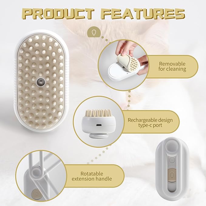 3-in-1 Steam Brush with Steamer