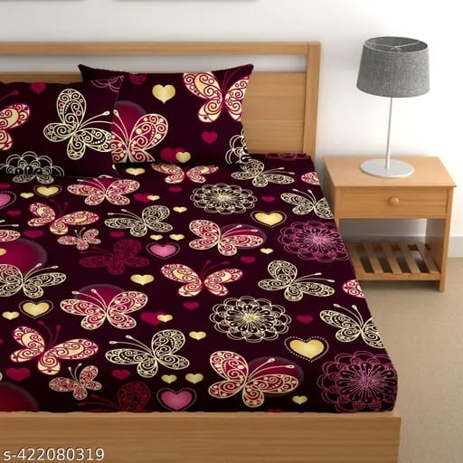Double Bed Bedsheet with 2 Pillow Covers