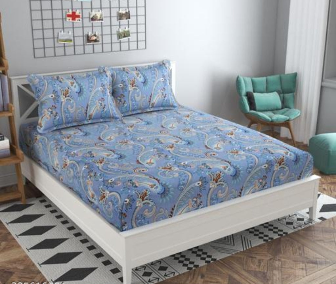 Double Bed Bedsheet with 2 Pillow Covers