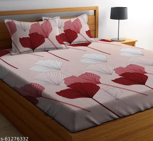 Double Bed Bedsheet with 2 Pillow Covers-72x78x8