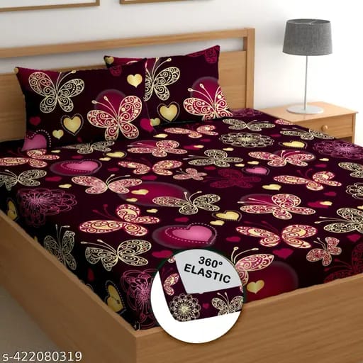 Double Bed Bedsheet with 2 Pillow Covers