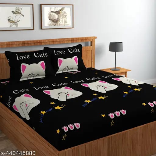 Double Bed Bedsheet with 2 Pillow Covers