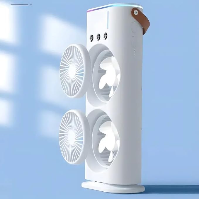Double Ended Spray Fan, Desk Fan with Mist Spray