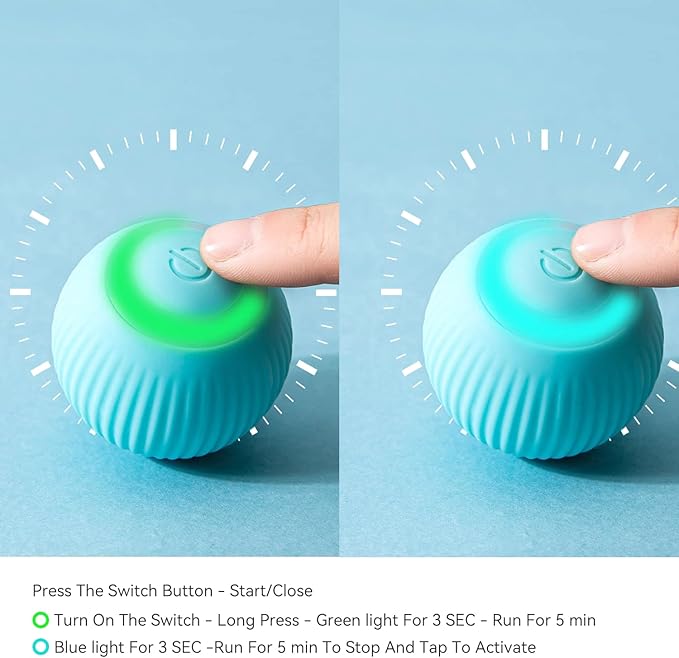 Interactive Cat Toy Ball with LED Light