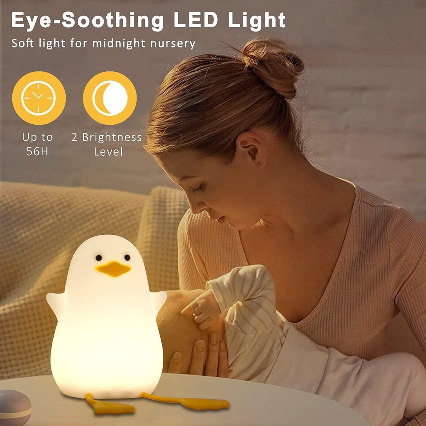 🌙 Adorable Duck Night Lamp – Soft Ambient Light 🦆