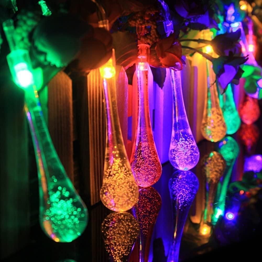 14 LED Rain Drop Fairy Lights Waterproof