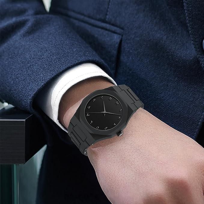 Elegant Black Arabic Dial Analog Watch