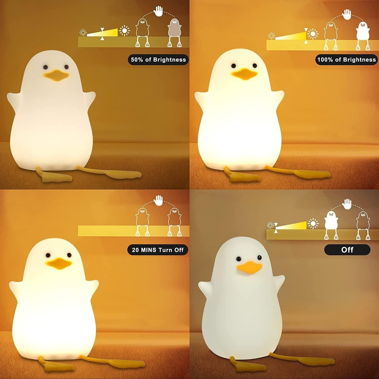 🌙 Adorable Duck Night Lamp – Soft Ambient Light 🦆