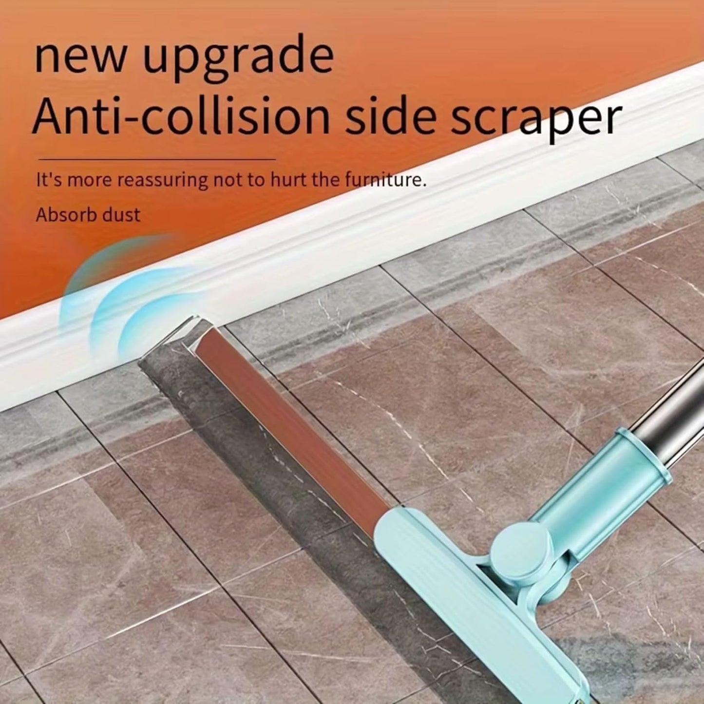 Blencci Multifunctional Magic Broom Sweeper – Magic Broom Silicone Wiper for Bathroom, Glass, Floor Cleaning | Long Handle Wiper Mop for Home, Kitchen & Window | Cleaning Tools Essentials