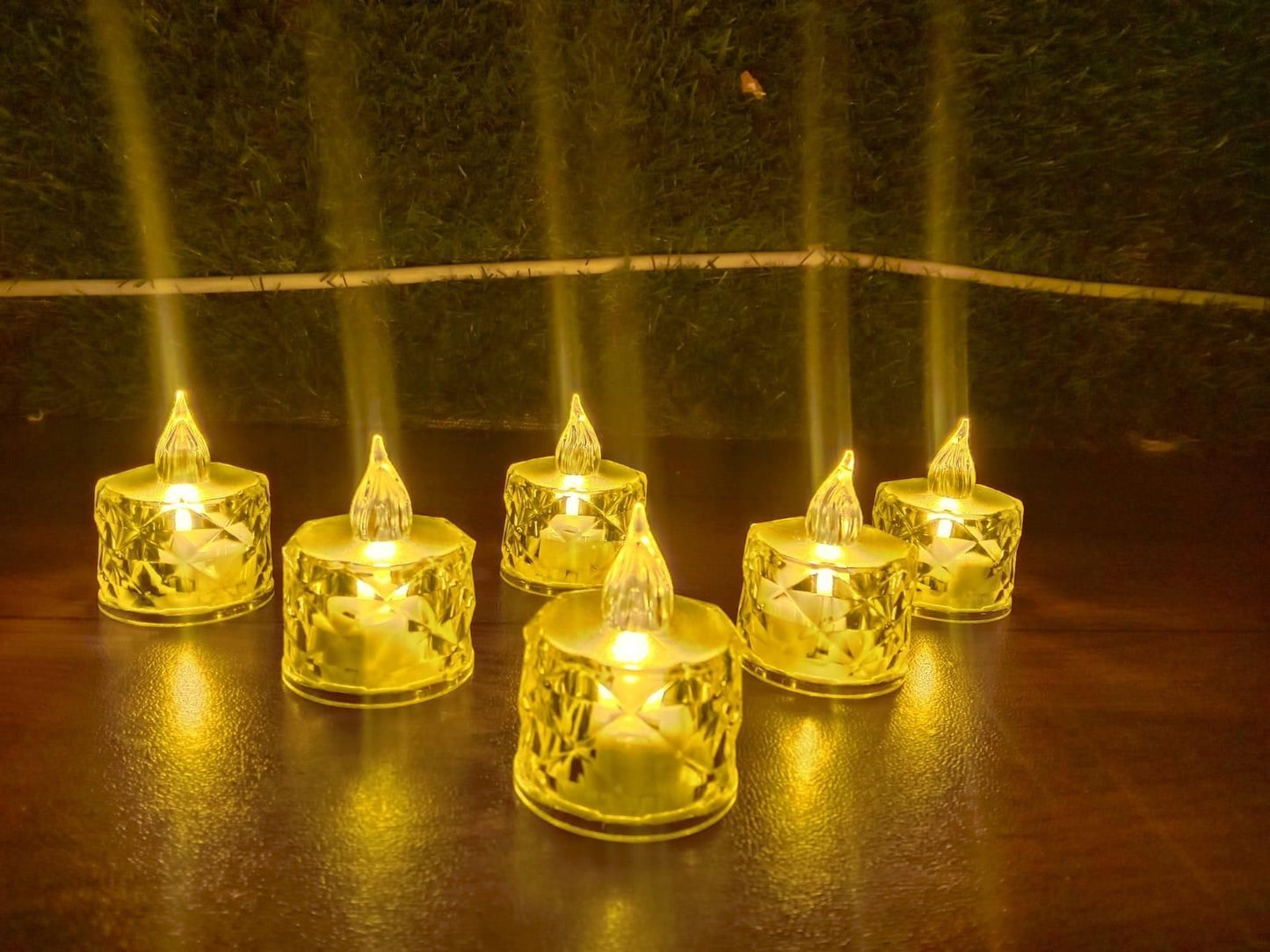 ✨ Decorative Crystal Candles – Flameless & Smokeless (4 PCS) 🕯️