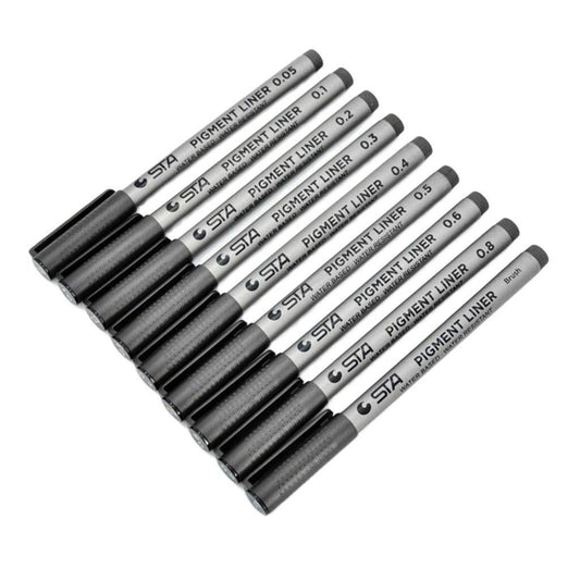 9 Sizes Fine Tip Permanent Marker Pen