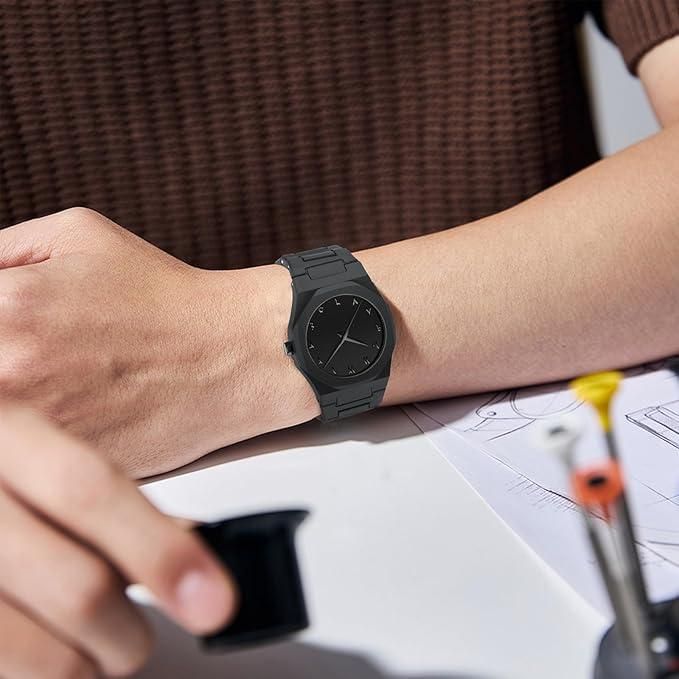 Elegant Black Arabic Dial Analog Watch