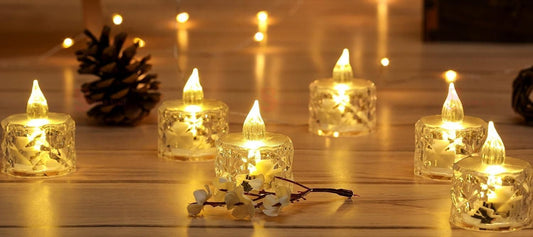 ✨ Decorative Crystal Candles – Flameless & Smokeless (4 PCS) 🕯️