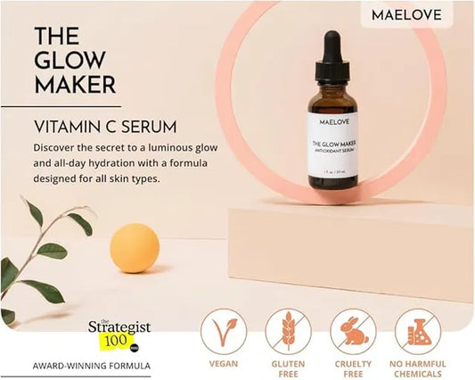 MAELOVE Hydrating Facial Serum with Vitamins C, E,